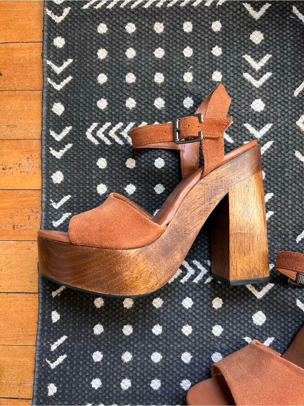 Lulus Platform Wooden Block Heels